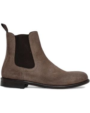 SOMMET Elastic-Panel Boots - Brown