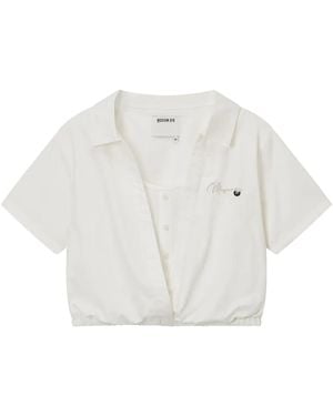 Musium Div. Logo-Embroidered Shirt - White
