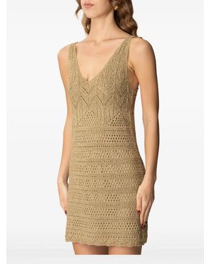 Twinset Crochet Mini Dress - Natural