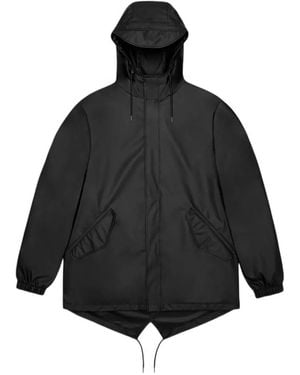 Rains Fishtail Hooded Jacket - Black