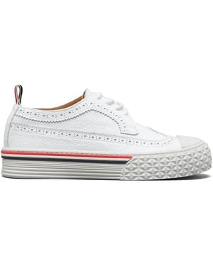 Thom Browne Zapatillas Con Detalle A Rayas - Blanco
