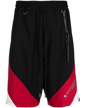 MASTERMIND WORLD Colour-Block Track Shorts - Black