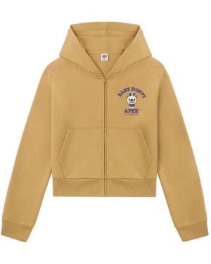 A Bathing Ape Logo Hooded Top - Natural