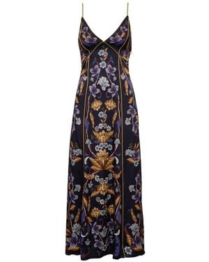 FARM Rio Golden Nature Adjustable Straps Slip Maxi Dress - White