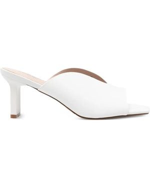 SERGIO MORETTI FIRENZE V-Cut Open-Toe Sandals - White