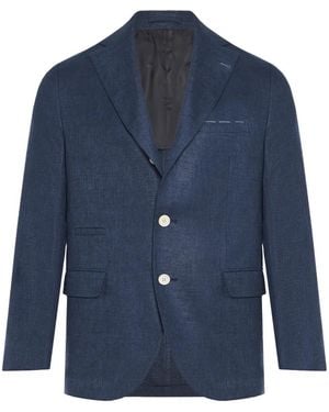 Eleventy Buttoned Suit - Blue