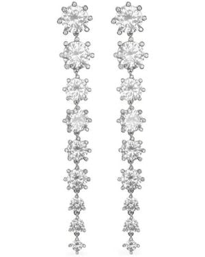 Jennifer Behr Pendientes Con Cristales - Blanco