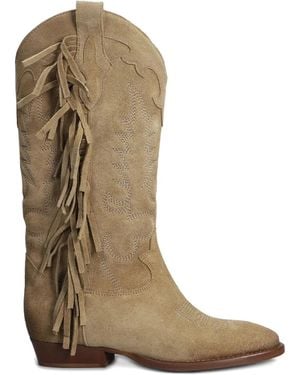 GISÉL MOIRÉ 30Mm Oklahoma Cowboy Boots - Brown