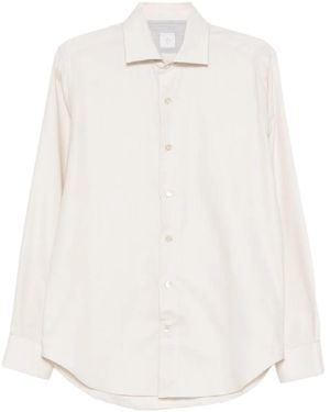 Eleventy Long-Sleeve Button-Fastening Shirt - White