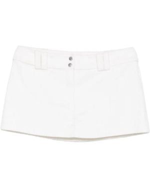 Vestiaire d'un Oiseau Libre コーデュロイ ミニスカート - ホワイト