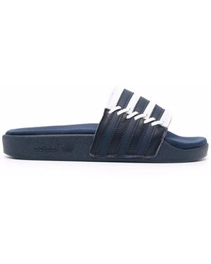 adidas ストライプ サンダル - ブルー