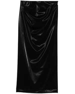 Patrizia Pepe Falda Midi Con Cremallera - Negro