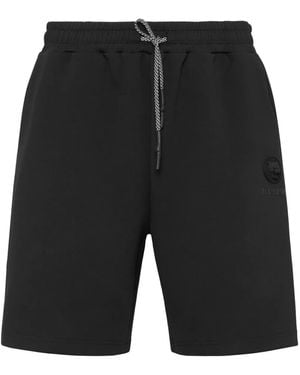 Philipp Plein Logo-Patch Track Shorts - Black