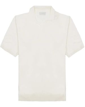 LUIGI GENTILE Fine-Knit Short-Sleeve T-Shirt - White