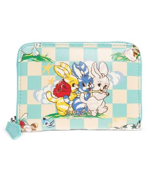 KENZO Cartoon Chequered Wallet - Blue