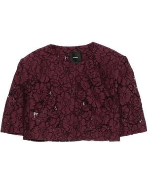 Pinko Chaqueta Corta Con Detalle De Encaje - Morado