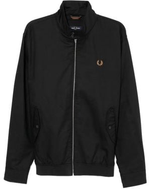 Fred Perry Logo-Embroidered Jacket - Black