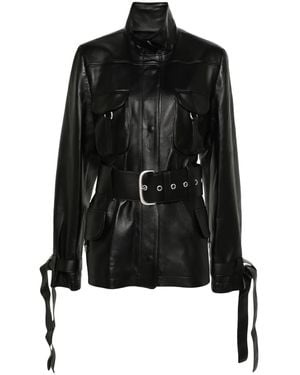 Off-White c/o Virgil Abloh Nappa Cargo Belt Field Jacket - Black