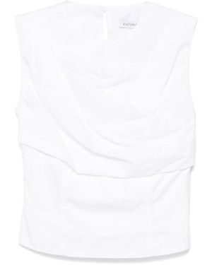 Viktor & Rolf Pleated Blouse - White