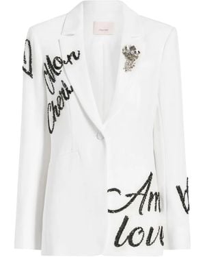 Cinq À Sept Karlie Fluwelen Blazer - Wit