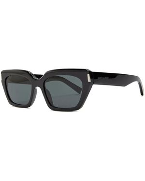 Saint Laurent Geometric Frame Sunglasses - Black