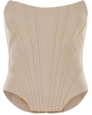 GIUSEPPE DI MORABITO Wool Structured Corset - Natural