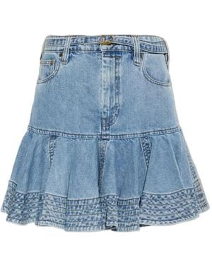 Zimmermann Indra Denim Mini Skirt - Blue