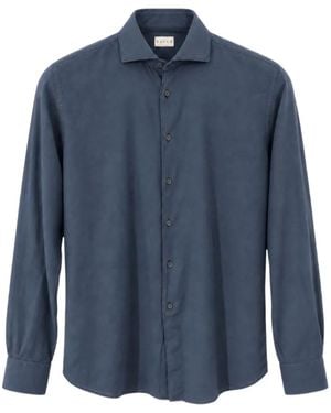 Xacus Long-Sleeved Button-Down Shirt - Blue