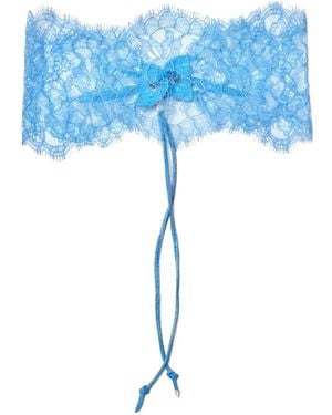 Undercover Mundschutz Mit Spitzenbesatz - Blau
