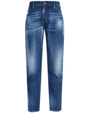 DSquared² Vaqueros Con Efecto Envejecido - Azul