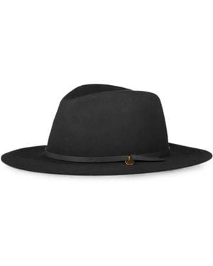 Rag & Bone City Leather-Trim Fedora - Black