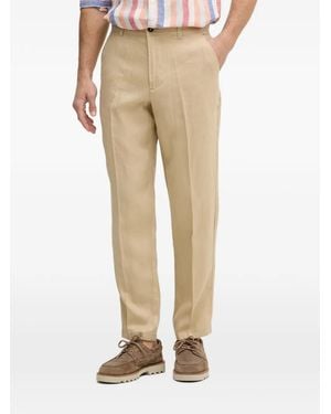 Benetton Pressed-Crease Chino Trousers - Natural