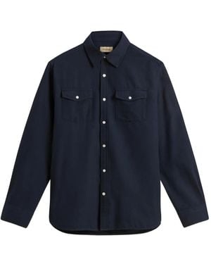 Woolrich Flannel Duncan Shirt - Blue