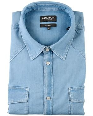 Dondup Press-Stud Denim Shirt - Blue