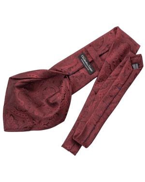 Elizabetta Vienna Paisley-Jacquard Tie - Red