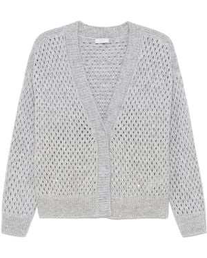 Peserico Sequined Cardigan - Gray