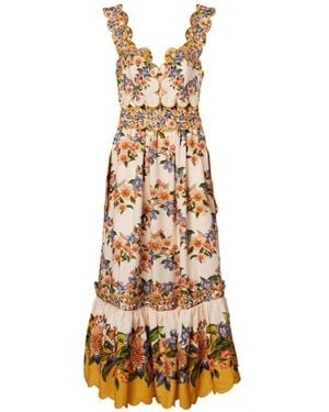 FARM Rio Midi Dress - Metallic