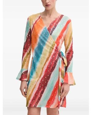 Never Fully Dressed Tie-Detail Mini Dress - Red