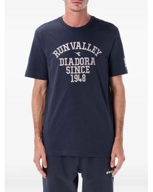 Diadora Run Valley Logo T-Shirt - Blue