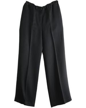 Calvin Klein Fernanda Pressed-Crease Wide-Leg Pants - Black