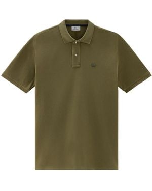 Woolrich Logo-Embroidered Polo Shirt - Green