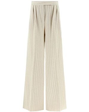 Max Mara Mxmosso Palazzo Trousers - White
