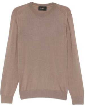 BOSS Crew-Neck Sweater - Brown