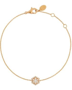 ROSEKEY Bracelet Épure Hexa Serti De Diamants - Blanc