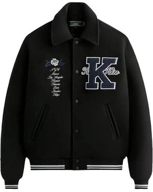 Kith Giacca Varsity Con Ricamo Rose - Nero