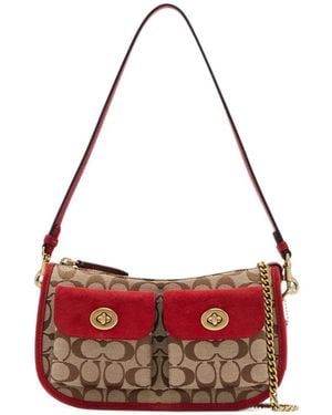 COACH Twin Turnlock Waverly Bag - Red