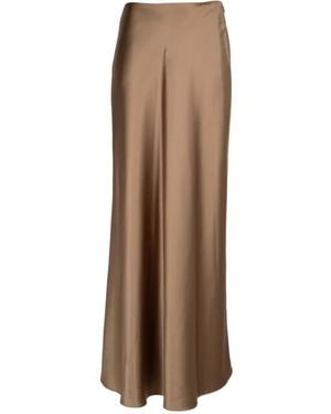 Jonathan Simkhai Nella Satin-Finish Long Skirt - Natural