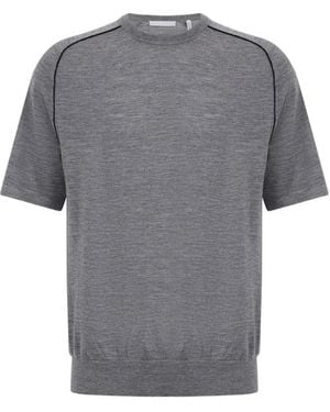 Helmut Lang コントラストトリム Tシャツ - グレー