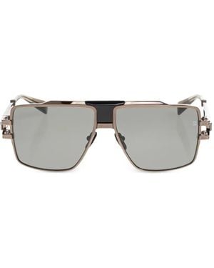 Balmain Sonnenbrille Mit Logo - Grau