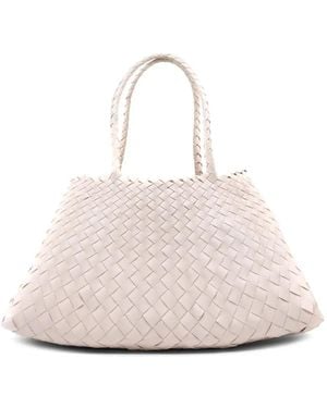 Dragon Diffusion Big Santa Croce woven tote bag - Pink